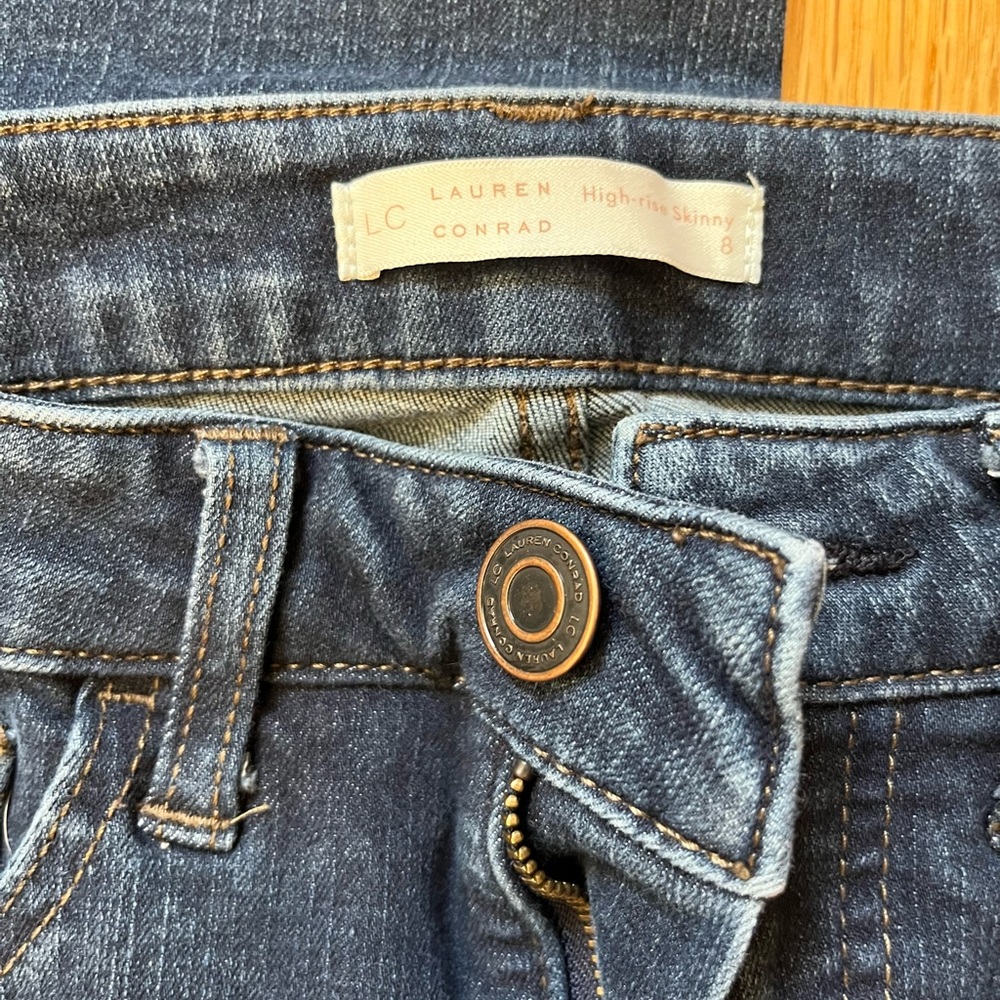LC Lauren Conrad, high rise skinny, size 8.